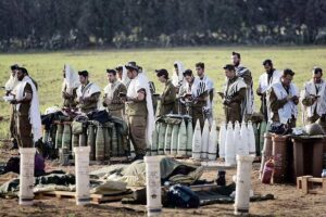 Like their biblical warlord ancestors of the past, IDF Troops blow shofar before invasion of Southern Lebanon